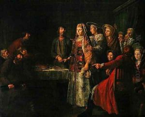 Celebrating the Wedding Agreement, 1777 by Mikhajl Shibanov