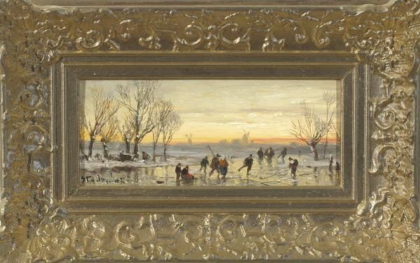 Eisvergnugen In Abendlicher Winterlandschaft - view 1