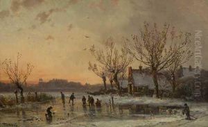 Abendliches Eisvergnugen. by Adolf Stademann