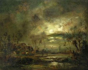 Moorlandschaft Mit Hausern Moorlandschaft Mit Hausern