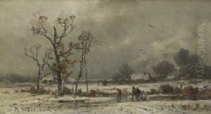 Winterlandschaft by Adolf Stademann