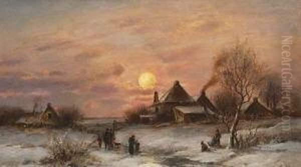 Winterlandschaft In Der
Abenddammerung. - view 1