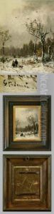 "winterlandschaft" Mit Personenstaffage "winterlandschaft" Mit Personenstaffage
