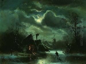 Hollandische
 Mondscheinlandschaft by Adolf Stademann