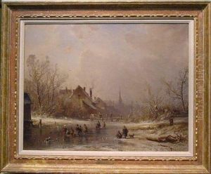 Skaters On A Frozen Canal