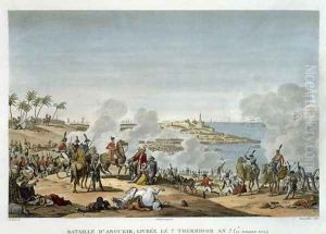 The Battle of Aboukir, 7 Thermidor, Year 7 25 July 1799 engraved by Louis Francois Couche 1782-1849 by Jacques Francois Joseph Swebach