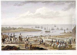 The Embarkation of the English in Holland, 30 November 1799, engraved by Louis Francois Couche 1782-1849 The Embarkation of the English in Holland, 30 November 1799, engraved by Louis Francois Couche 1782-1849
