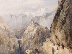 An Alpine Pass by William Clarkson Stanfield