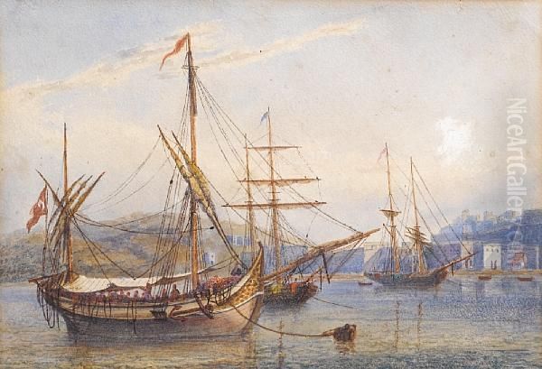 Turkish Vessel At Malta With Pilgrims Bound For Mecca - view 1