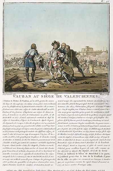 Sebastien le Prestre de Vauban 1633-1707 at the Siege of Valenciennes (1677), engraved by Jean Baptiste Morret fl.1790-1820, 1790 - view 1