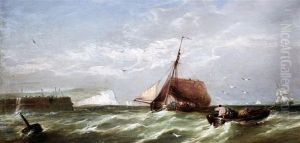 Fishing Boats In A Squall Off Dover by William Clarkson Stanfield