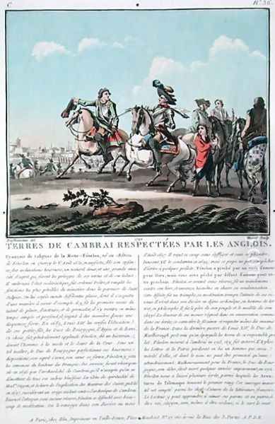 Territories of Cambrai are respected by the English, engraved by Jean Baptiste Morret fl.1790-1820, 1790 - view 1