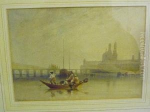 Venetian Gondola Scene by William Clarkson Stanfield