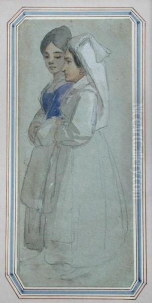 Two Italian Women In Traditional Dress - view 1
