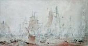 The Battle Of Trafalgar by William Clarkson Stanfield