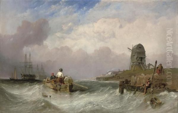 A Squadron Of Warships Anchored At The Mouth Of The Scheldt - view 1