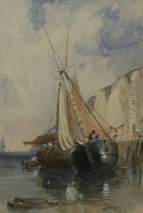 British Shipping Off The Coast by William Clarkson Stanfield