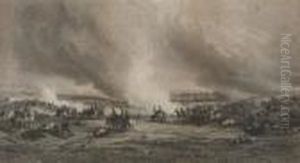 Battle Of Traflagar And Battle Of Waterloo by William Clarkson Stanfield