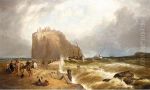 The Castle Of Ischia From The Mole