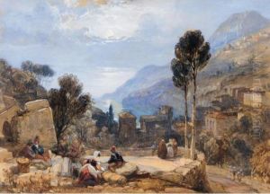 View Of Mount Etna From Taormina, Sicily by William Clarkson Stanfield