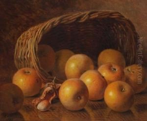Still Life Of Apples And A Basket by Eloise Harriet Stannard