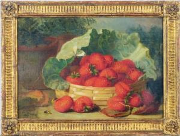 Strawberries In A Basket; And A Companion Painting - view 1
