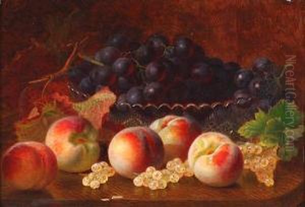 Still Life Of Peaches, Damsons And Gooseberries - view 1