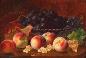 Still Life Of Peaches, Damsons And Gooseberries Still Life Of Peaches, Damsons And Gooseberries