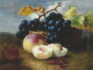 A Still Life Of Fruit In A Basket by Eloise Harriet Stannard