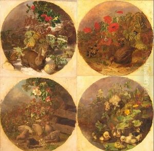 The Four Seasons: Chicks And 
Apple Blossom; Ducklings And Meadowsweet; Partridge, Poppies And 
Blackberries; Rabbit In The Snow
