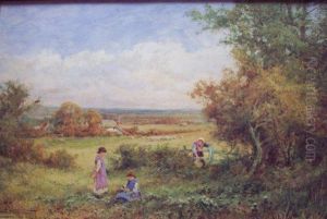 Children Picking Flowers by Henry John Sylvester Stannard