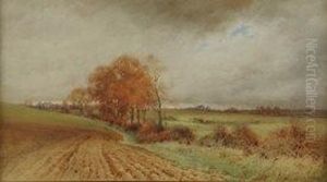 Autumn Landscape With Ploughed Field by Henry John Sylvester Stannard