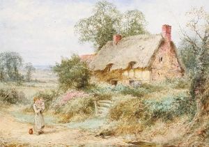 Figures Before A Cottage Figures Before A Cottage