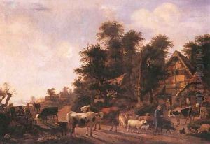 Rural Landscape by Friedrich Karl Joseph Simmler