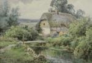 Rural River Landscape 'on The Ouse' by Henry John Sylvester Stannard