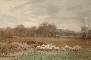 The Hunt In Full Cry With Sheep Watching by Henry John Sylvester Stannard