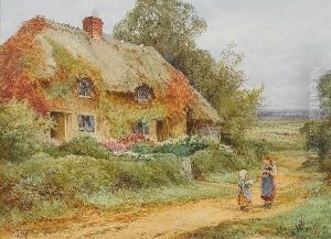 Thatched Cottage, Worcestershire by Henry John Sylvester Stannard