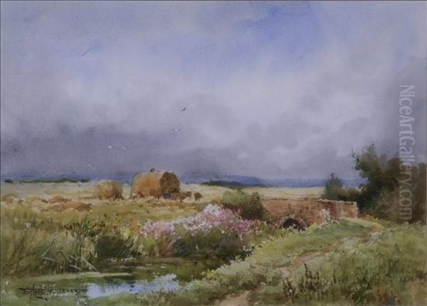 Haycarts Beyond A Stream - view 1