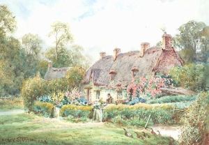 Cottage With A Duck Pond by Henry John Sylvester Stannard