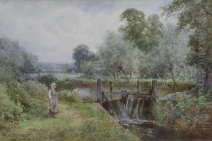Girl Beside Lock Gates