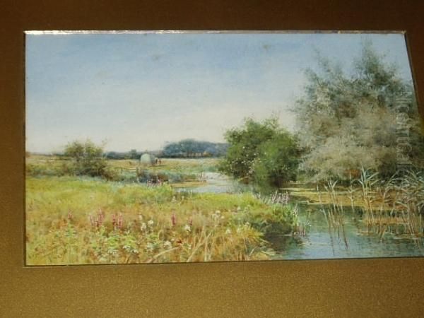 Hay Gathering In The Water Meadows - view 1
