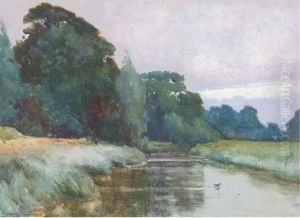 A Peaceful Stretch Of The River by Henry John Sylvester Stannard