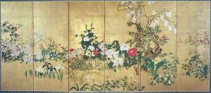 Flowers of the Four Seasons by Watanabe Shiko