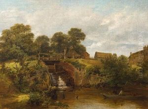 The Sluice At Trumps Mill, Virginiawater by James Stark