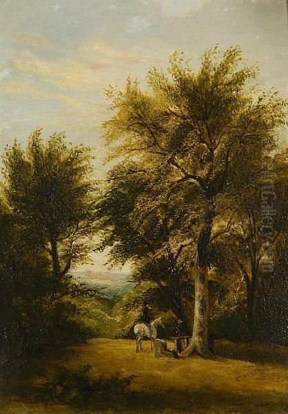 Figures Resting By A Tree - view 1