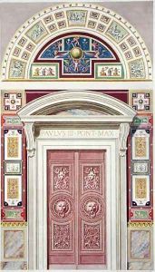 Doorway to the Raphael Loggia at the Vatican, from Delle Loggie di Rafaele nel Vaticano, engraved by Giovanni Ottaviani c.1735-1808, published c.1772-77 by Savorelli, G. & Camporesi, P.