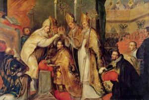 The Coronation of Charles V 1500-58 Holy Roman Emperor by Cornelius I Schut