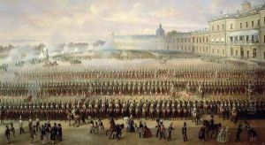 Unveiling of the Paul I memorial in Gatchina, 1850 by Gustav Schwartz or Schwarz