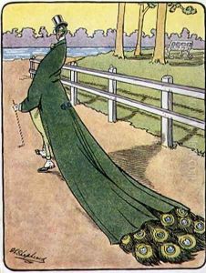 The Peacock had a Splendid Tail, from Bubbles in Birdland by Harold Simpson, pub. by Greening Co Ltd., 1908