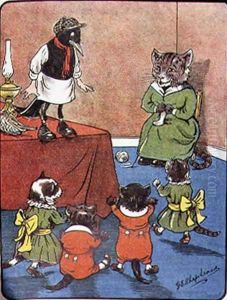 They Grinned and they Jeered, from Bubbles in Birdland by Harold Simpson, pub. by Greening Co Ltd., 1908 by G.E. Shepheard